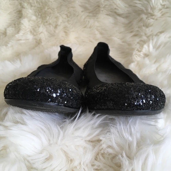 Stuart Weitzman Lastikon Glitter Ballet Flats - Picture 2 of 7